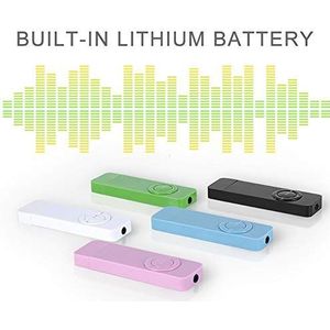 Muziekspeler, Lange Batterijduur Heldere Geluidskwaliteit USB MP3-speler Lichtgewicht voor op Reis (Groente)