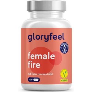 Maca Rood - 4000mg puur Macapoeder (10:1 extract), gelijk aan 16.000mg Macaroot - 120 capsules met natuurlijke vitamine C - Plus inositol & fenegriek - Female Fire Capsules