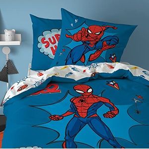 CTI Beddengoed, bedrukt, 100% katoen, Spiderman, Home Avenger, 140 x 200 cm, 47651, blauw