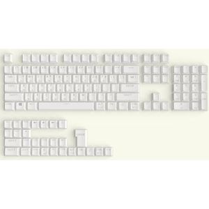 QPSJXN 104 Aangepaste ABS Keycaps Compatibel met Mechanische Toetsenborden Compatibel Met Koreaans Frans Spaans Duits Russisch RGB Backlit Opties (Koreaans-wit)