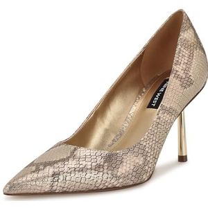 Nine West Women's Deonne Pump, Gold Snake Multi 710, 7
