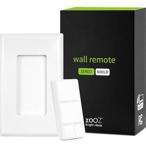 ZOOZ 800-serie Z-Wave lange afstand wandafstandsbediening en scènecontroller ZEN37 (op batterij), wit | Z-Wave hub vereist
