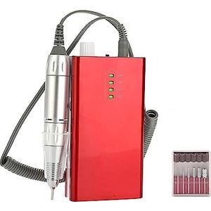 Elektrische nagelvijl, Draagbare oplaadbare elektrische nagelboormachine, 30000 RPM draadloze manicuremachine voor zowel natuurlijke als kunstnagels
