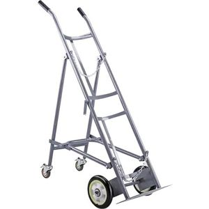 Gasflesrek, Enkele cilinder/zuurstofcilinderwagen, draagbare rollende zuurstoftankhouder/vaste gascilinderplank, met wielen(Gray1,Retractable)