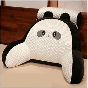 Rugkussen auto Schattige Panda Lendensteun Schattig Bed Dutje Kussen Student Kantoor Stoel Taille Kussen Bank Rug Kussen Autostoel Lendensteun Kussen(Panda,65x45cm)