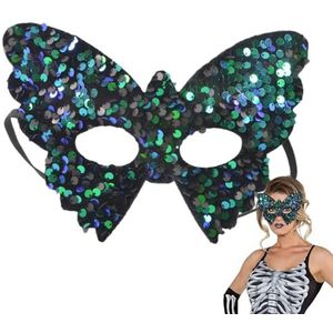 yunhuang Maskerade-masker voor dames, carnavals-pailletten-vlindermaskers, prinsessenfeestmaskers, halfgelaats-vlindermaskers voor vrouwen en meisjes