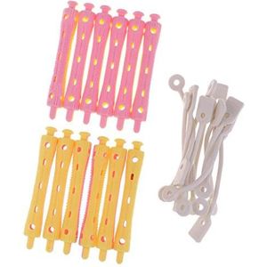 12x Haar Krultang Klemmen Kapper Perm Staven Haar Styling DIY Tool 7 X 1.2 cm