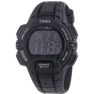 Timex Unisex Quartz Horloge met LCD Dial Digitaal Display en Hars Band, Zwart, Riem