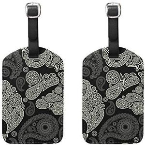 Bagage Labels,Schedel Paisley Bagagetas Tags Travel Tags Koffer Accessoires 2 Stuks Set