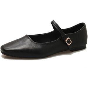 Loafers For Women Leather Shoes Orthopedic Shoes Comfort Casual Slip On Walking Shoes Dress Shoes Flat Work Shoes (Color : Black, Size : 40 EU)