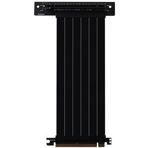 Allowish Full Speed PCIE 4.0 16x Riser Kabel Videokaart Verlengkabel PCI Express Port GPU Uitbreidingskaart Riser Afgeschermde Extender (20 cm, 4.0 90 Graden Zwart)