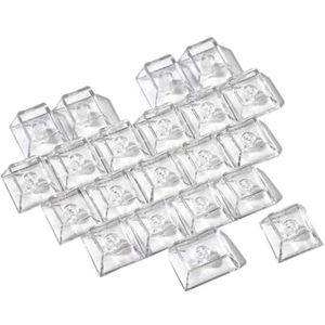 QPSJXN Hartvormige transparante keycaps, profielen met dubbele opname, PBT-keycaps, zwarte zijdruk, compatibel met mechanische toetsenborden (Love Heart)