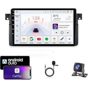 Android 13 Dubbel Din Auto Stereo Touchscreen Auto Stereo Voor BMW E46(M3 Rover) Met Bluetooth GPS Navigatie WiFi FM Radio USB/SWC/Plug en Play Ondersteuning Carplay&Android Auto(8 Core 4G+Wifi 2G+32G