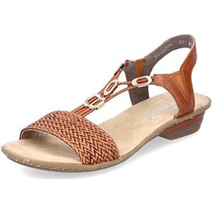 Rieker sandalen voor dames 63462, grootte:40, kleur:Bruin