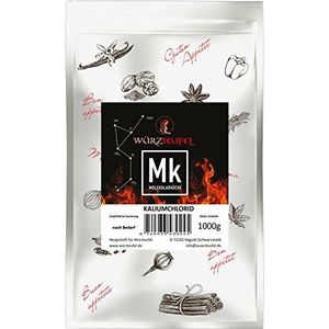 Kaliumchloride, kaliumzout in levensmiddelenkwaliteit, dieet - zoutvervanger, KCL, E508. zak 1000 g. (1kg)