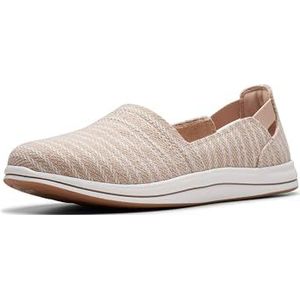 Clarks Breeze Step II instappers voor dames, Zand Textiel, 7.5 UK Narrow