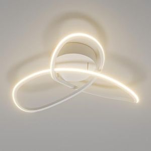 LQWELL Moderne LED Plafondlamp, 24,5cm, Klaverbladdesign, 22W 3000K 2420LM IP44 Waterdicht, Gemaakt van Metaal en Acryl, Geschikt voor Badkamer, Slaapkamer, Woonkamer, Keuken, Kelder en Kantoor