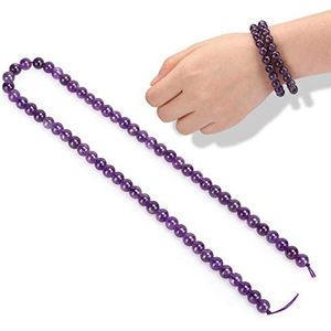 Draagbare armband maken kralen, natuurlijke paarse steen paarse stenen kralen, voor mannen vrouwen(6mm (62 stks/string))