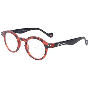 Kunststof leesbril MR69 van Montana Eyewear met hoogwaardig veerscharnier Havanna-bruin + 1,00 dpt