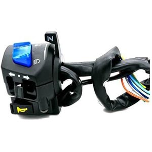 LED Stuurschakelaar 22mm Motorfietsschakelaar Motorfietsclaxonknop Richtingaanwijzer Elektrische Mistlamp Start Stuurcontroller Schakelaar(1pcs left)