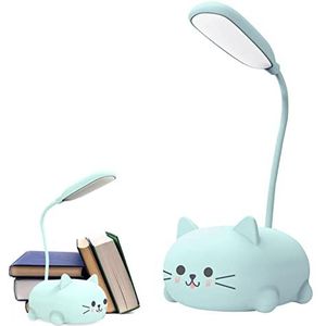 Cat USB-lamp, LED schattig dier nachtlampje, Oplaadbare tafellamp bedlamp, Oogzorgzame leeslampjes voor peuters Kids slaapkamers, woonkamer