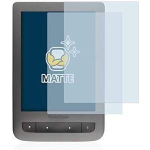 BROTECT 2x Antireflecterende Beschermfolie voor PocketBook Touch Lux 3 Anti-Glare Screen Protector, Mat, Ontspiegelend