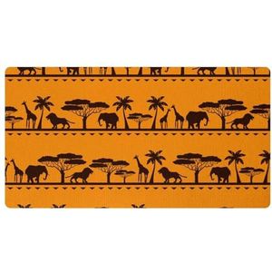 VAPOKF Afrika etnische wilde dieren print keuken mat, antislip wasbaar vloertapijt, absorberende keuken matten loper tapijten voor keuken, hal, wasruimte