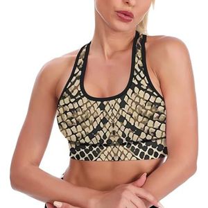 Animal Snake Skin Art Vrouwen Tank Top Sport BH Yoga Workout Vest Atletische BH's