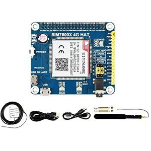Waveshare 4G/3G/2G/GSM/GPRS/GNSS Hat for Raspberry Pi 4 Jetson Nano Based on SIM7600E-H Supports LTE CAT4 for Downlink Data Transfer