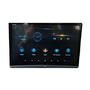 Draagbare dvd-speler voor videospelers op hoofdsteunen in auto's 12,5-inch autohoofdsteunmonitor 4K 1080P HD-scherm/HDMI/USB/TF/BT RAM 2GB / 16GB Mirroring/Miracast APP Downloaden met HD-rot