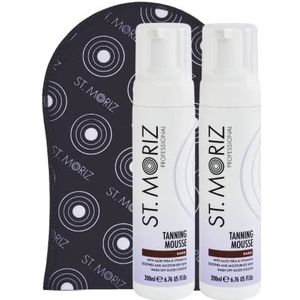 St. Moriz Zelfbruinende mousse donker 2 x 200 ml - 1 x St. Moriz applicator