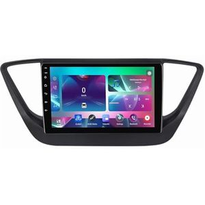 9"" Android 14 Touchscreen Autoradio 2 din met AHD Omgekeerd beeld Bediening op het stuur Bluetooth GPS navigatie Draadloze CarPlay voor Hyundai Verna 2017-2018(B,Q400(8+256G))