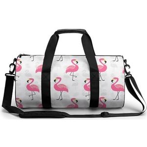 Cartoon flamingo draagbare sporttas voor vrouwen en mannen reizen plunjezak voor sport print gymbag grappige yoga tas