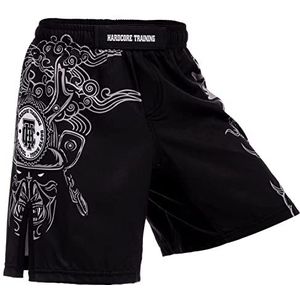 Hardcore Training Kids Boksen Actieve Shorts BJJ Fitness Hardlopen Workout Oefening Sportkleding (DE/NL/SE/PL, Leeftijd, 12 jaar, Regular, Zwart Wit)