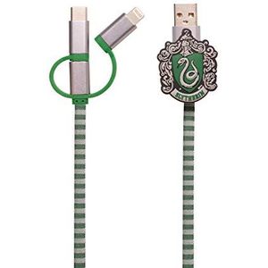 Harry Potter Hogwarts Slytherin sjaal USB telefoon oplaadkabel