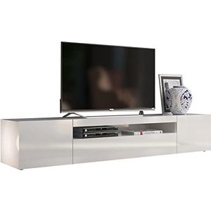 Web Convenienza Frozen TV-kast met 3 deuren, Made in Italy, tv-kast met deuren en lege plank, voor woonkamer, keuken, eetkamer, modern en ruim design