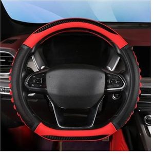 Stuurwielhoezen Voor Benz Universele Voor W212 Voor W204 W Stuurhoes Voor 15 Inch Auto Slip Steering Covers Auto Interieur Accessoires Stuur Beschermhoes (Color : D type Red A)