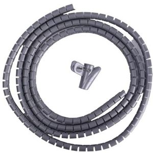BPABDEITR Spiraalkabelorganizer 2 meter 10 mm/16 mm veelkleurig met kabelclip(16mm-Gray)