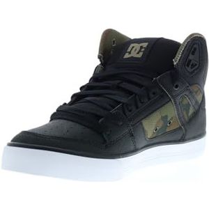 DC Heren Pure High-Top Wc Skate Schoen, Zwart Zwart Groen, 43.5 EU