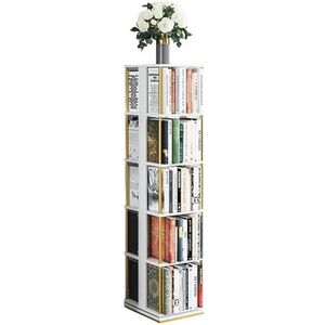 4/5-laags roterende boekenplank, 360 graden display roterende boekenplank, kinderen en volwassenen roterende boekenkast, metalen beugel met stop (Size : 40x40x173cm)