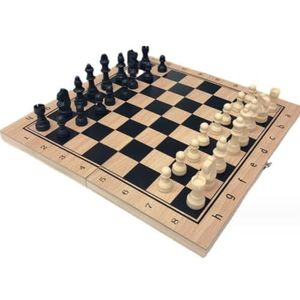 Schaakspel Bordspellen Schaakspel Cadeau Houten Internationaal Schaakspel Met Interne Opslag Opvouwbaar Massief Houten Schaakbordspel Games voor Volwassenen (Color : A, Size : 24 * 24cm)