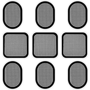 SOYOKO Replacement Gel Pads,9 Pieces Electrodes Pads, Updated Electrodes Body Pads Gel Adhesive, Compatible with Abs Belt