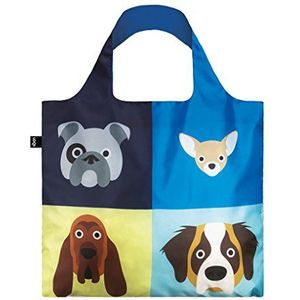 LOQI Artist Stephen Cheetham Dogs Bag strandtas, 50 cm, 20 liter, meerkleurig (multicolour)