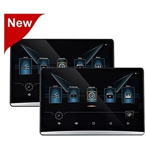 Draagbare dvd-speler voor videospelers op hoofdsteunen in auto's 12,5-inch autohoofdsteunmonitor 4K 1080P HD-scherm/HDMI/USB/TF/BT RAM 2GB / 16GB Mirroring/Miracast APP Downloaden met HD-rot
