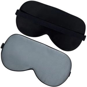 Slaapmasker van pure zijde, zijden oogbescherming, zachte hoofdband, ontspanningshulp, verstelbaar, slaapmasker (zeeblauw)
