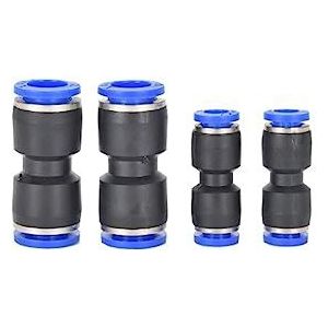 Kunststof pneumatische fittingen, Pu pneumatische koppelingen kunststof connector 4mm 6mm 8mm lucht water slang buis insteken rechte manier snelkoppelingen 5/10/20/100 stuks(10pcs,PU-6)