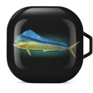 Mahi Tonijn Oordopjes Hoesje Compatibel met Samsung Hard Shell Beschermhoes Zwart-Stijl