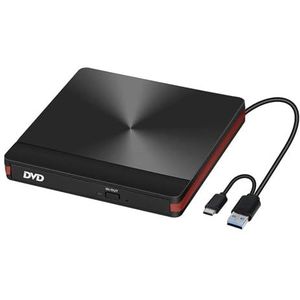 USB 3.0 Externe Schijf DVD-brander Computer Mobiele Cd-brander Draagbare Cd-dvd Optische Schijfbrander Heldere Beeldkwaliteit Stabiele Audio(Red)