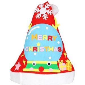 szutfidy Handgemaakte Kerstmuts Niet-geweven Stof Leuke Elanden Sneeuwpop Kerstman Cartoon Hoed Diy Maken Accessoires Mini Kerst Vrolijk