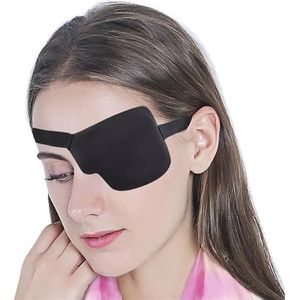 1 x oogmasker voor volwassenen en kinderen, verstelbare strabismuscussiebescherming, piratenaccessoires (links)